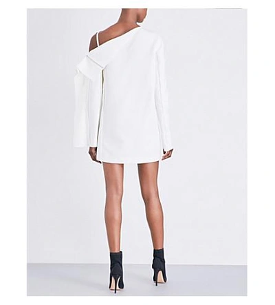 Shop Dion Lee Axis Cotton-blend Dress In White