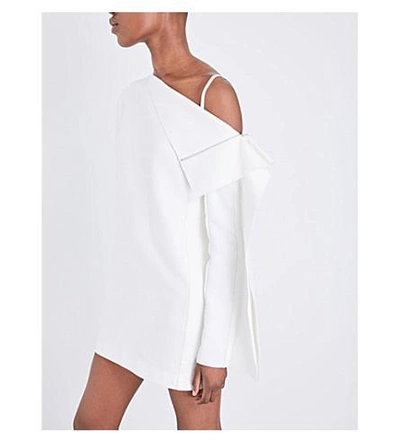 Shop Dion Lee Axis Cotton-blend Dress In White