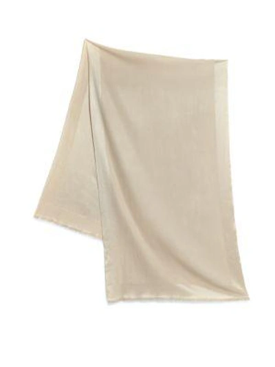 Shop Bajra Women's Frame Satin Weave Scarf In Parchment