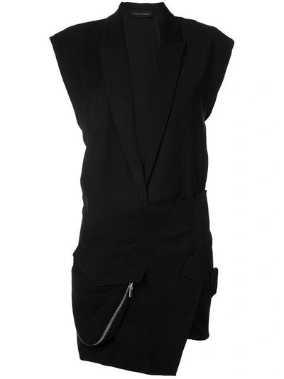 Shop Alexandre Vauthier Minikleid Im Smoking-look In Black