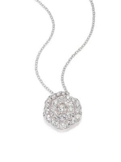 Shop Hearts On Fire Lorelei Diamond & 18k White Gold Floral Pendant Necklace