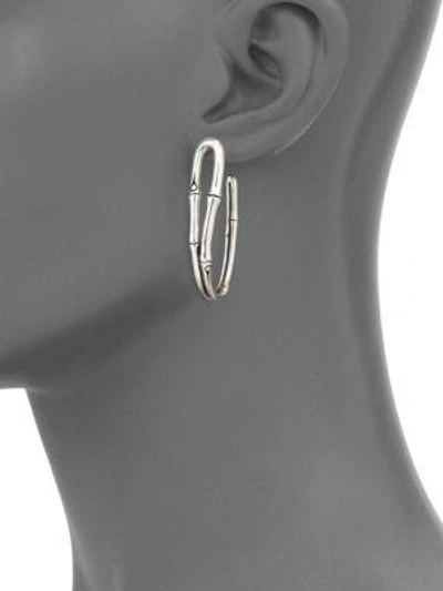 Shop John Hardy Bamboo Sterling Silver Hoop Earrings/1.5"