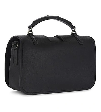 Shop Saint Laurent Charlotte Medium Grained Leather Shoulder Bag In Black