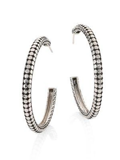 Shop John Hardy Dot Medium Sterling Silver Hoop Earrings