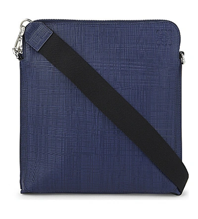 Loewe Goya Leather Shoulder Bag In Navy Blue