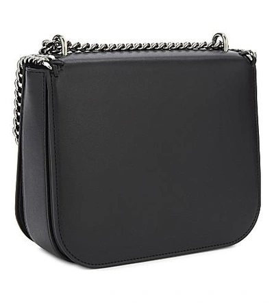 Shop Stella Mccartney Falabella Box Faux-leather Shoulder Bag In Black
