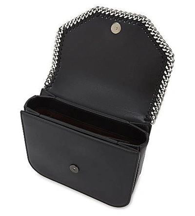 Shop Stella Mccartney Falabella Box Faux-leather Shoulder Bag In Black