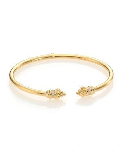 Shop Temple St Clair Bellina Classic Gold Diamond & 18k Yellow Gold Bangle Bracelet