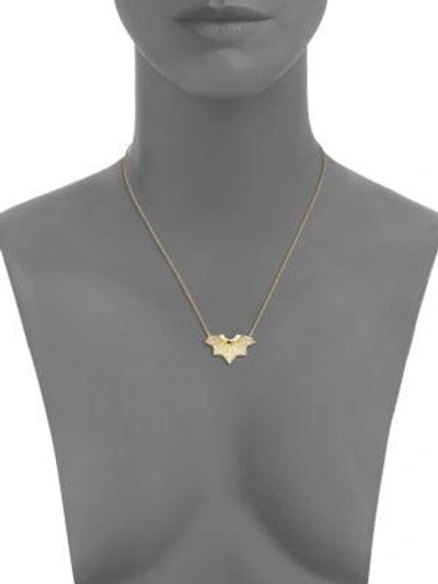 Shop Ron Hami Diamond & 18k Yellow Gold Fan Pendant Necklace
