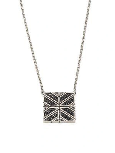 Shop John Hardy Modern Chain Black Sapphire & Sterling Silver Pendant Necklace