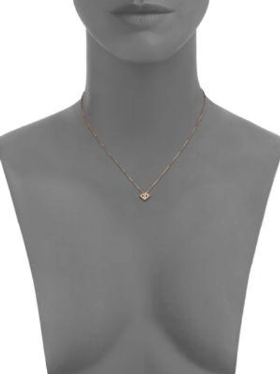 Shop Marli Astrid Diamond & 18k Rose Gold M+m Cube Necklace