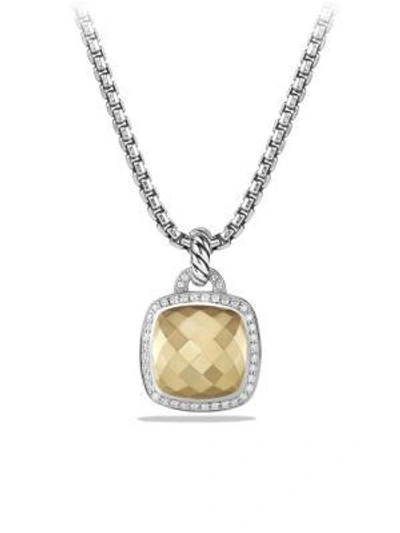 Shop David Yurman Albion Pendant With Diamonds In Gold Dome
