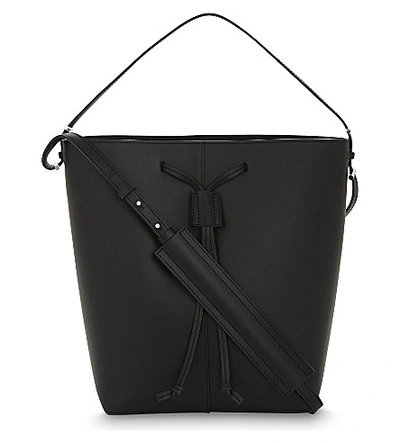 Pb 0110 Ab32 Leather Bucket Bag In Black