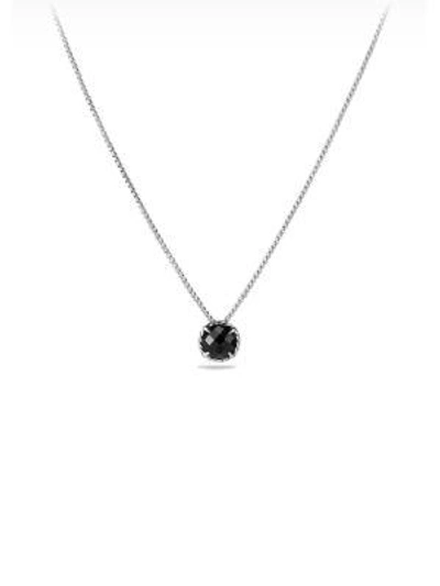 Shop David Yurman Châtelaine Pendant Necklace In Black Onyx