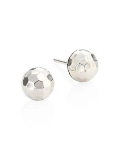 Shop John Hardy Classic Chain Hammered Sterling Silver Stud Earrings