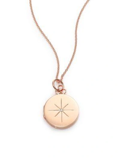 Shop Devon Woodhill North Star Diamond & 14k-18k Rose Gold Locket Necklace
