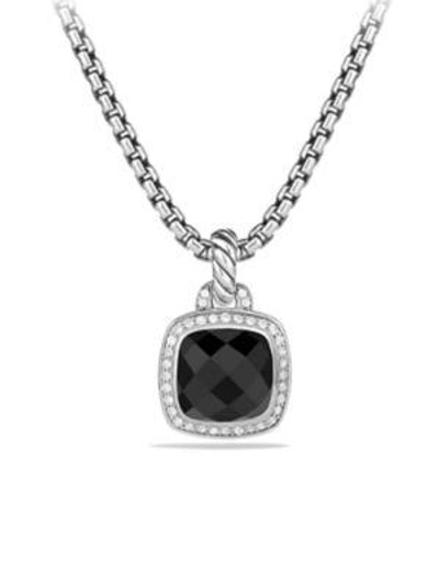 Shop David Yurman Women's Albion Pendant With Gemstone & Diamonds In Black Onyx