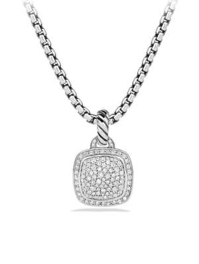 Shop David Yurman Albion Pendant With Gemstone & Diamonds In Diamond Pave