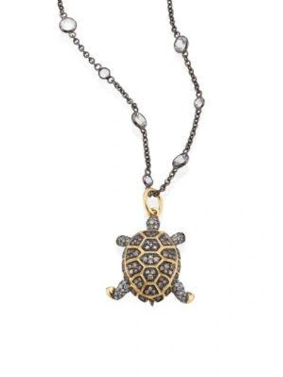 Shop Annoushka Mythology Diamond & 18k Yellow Gold Baby Turtle Amulet