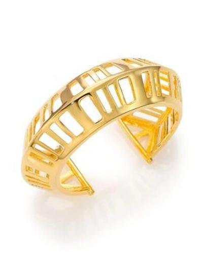 Shop Nest Cage Cuff Bracelet In Gold