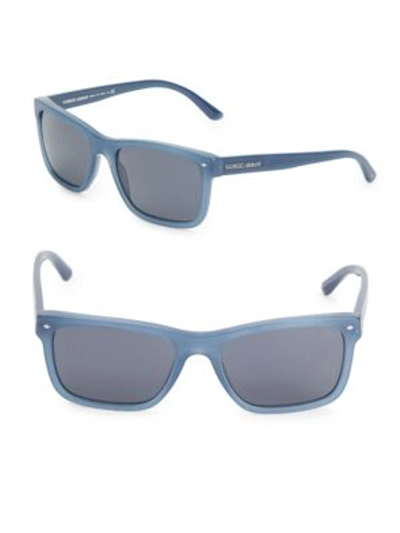Giorgio Armani 55mm Blue Lens Square Frame Sunglasses