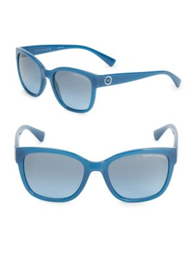 Giorgio Armani 54mm Wayfarer Sunglasses In Blue