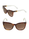 FENDI 79mm Speckled Square Sunglasses,0400093518161