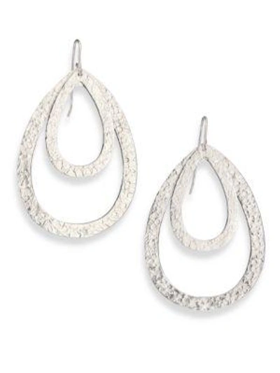 Shop Stephanie Kantis Paris Double Teardrop Earrings In Silver