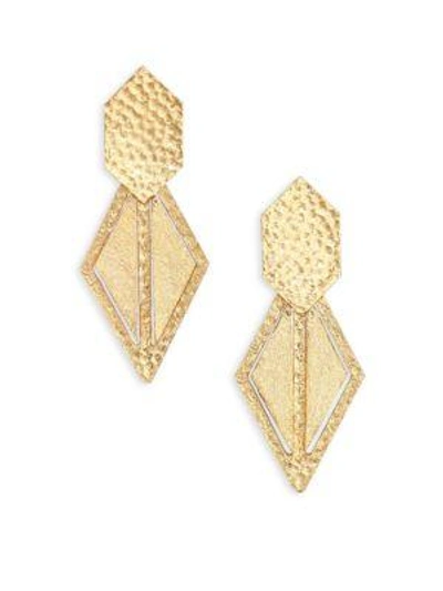 Shop Stephanie Kantis Momentum Geometric Drop Earrings In Gold