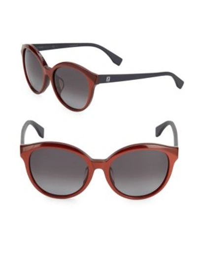 Fendi 51mm Gradient Round Sunglasses In Brown