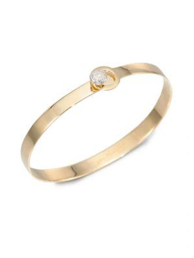 Shop Phillips House Love Always Diamond & 14k Yellow Gold Bangle Bracelet