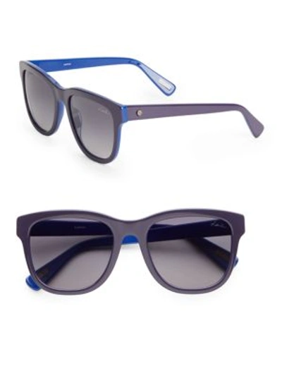 Lanvin 54mm Two-tone Wayfarer Sunglasses In Purple - Blue