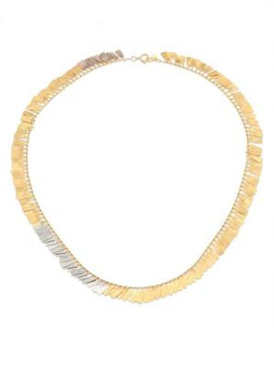 Shop Sia Taylor Women's Fringe 18k Yellow & White Gold Necklace