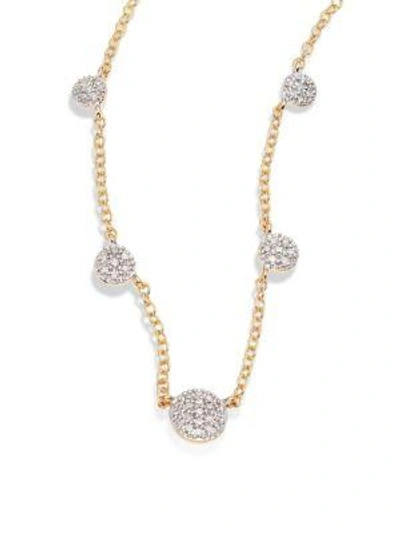 Shop Phillips House Women's Affair Diamond & 14k Yellow Gold Infinity Station Necklace