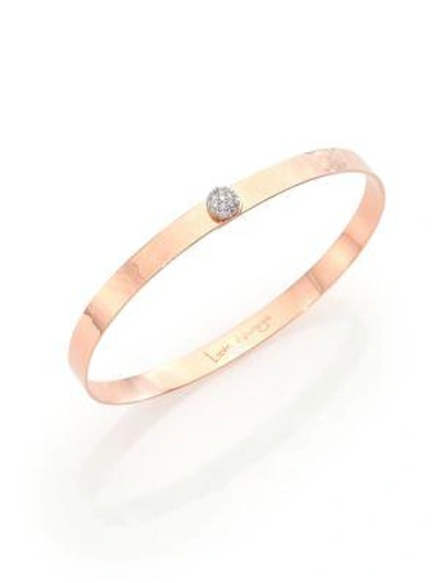 Shop Phillips House Women's Affair Infinity Love Always Diamond & Hammered 14k Rose Gold Bracelet