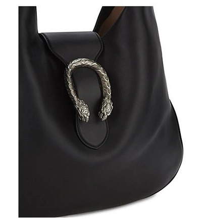 Shop Gucci Dionysus Extra Large Leather Hobo In Black