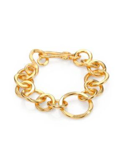Shop Stephanie Kantis Coronation Large Chain Link Bracelet In Gold