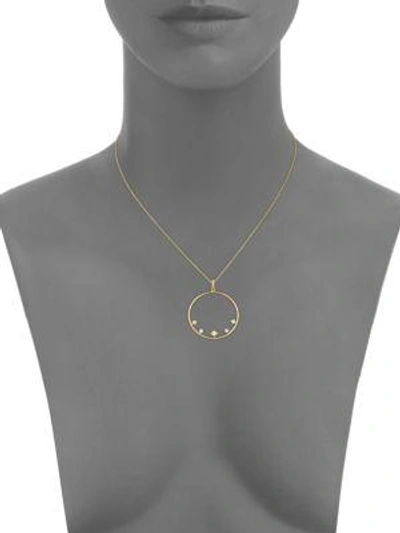 Shop Zoë Chicco Women's Mixed Diamond & 14k Yellow Gold Circle Necklace