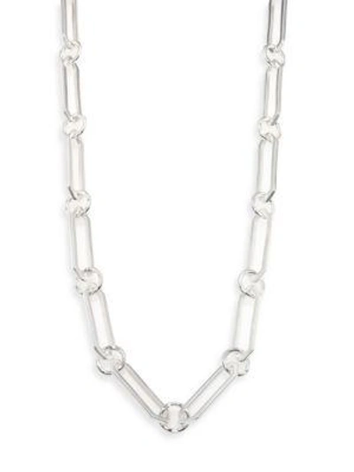 Shop Stephanie Kantis Courtly Link Necklace In Silver