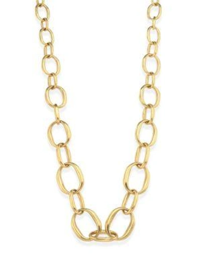 Shop Vaubel Graduating Edgy Oval Links Necklace In Gold
