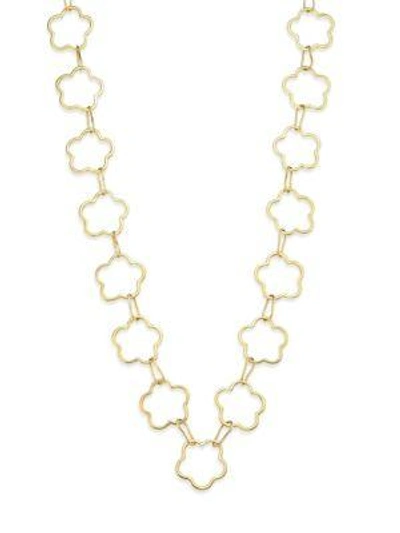 Shop Vaubel Connected Flower Link Necklace In Gold