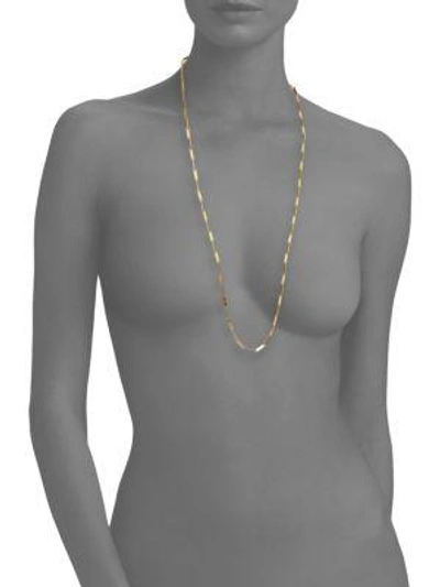 Shop Stephanie Kantis Woodlands Link Long Necklace In Gold