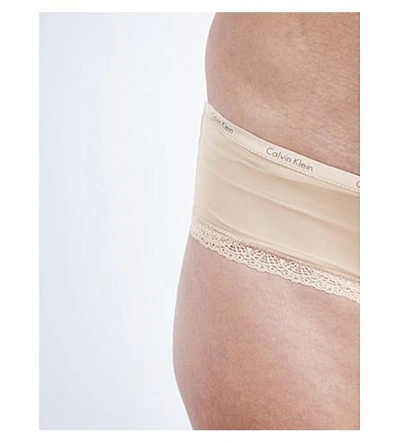 Shop Calvin Klein Bottoms Up Jersey Hipster Briefs In Buff