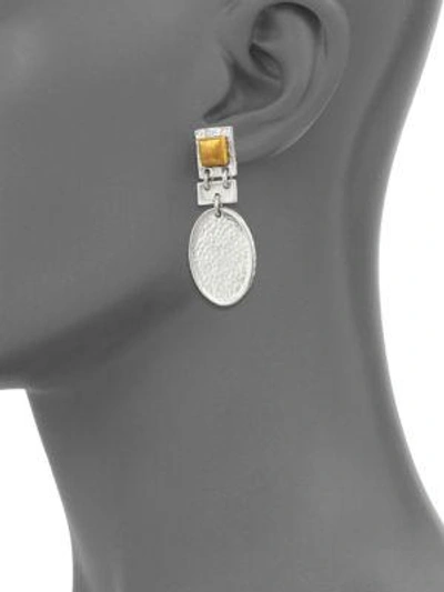 Shop Stephanie Kantis Fascination Drop Earrings In Silver Gold