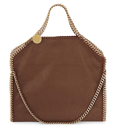 Stella Mccartney Falabella Faux-suede Shoulder Bag In Maple Rust