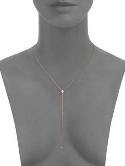 Shop Zoë Chicco Diamond & 14k Yellow Gold Lariat Necklace