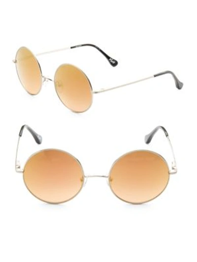 Elizabeth And James 52mm Round Sunglasses In Silver