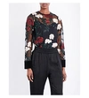 GANNI Simmons floral-embroidered organza top