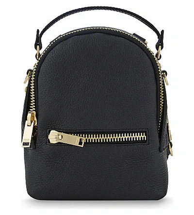 Sophie Hulme Black Calf Leather Mini Backpack