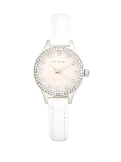 Ted Baker Crystal-encrusted Analog Fashion Watch In Pink